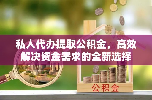 东西湖私人代办提取公积金，高效解决资金需求的全新选择
