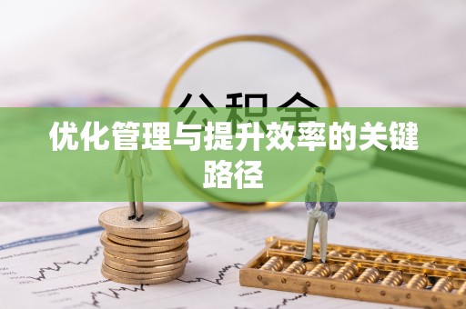 东西湖优化管理与提升效率的关键路径