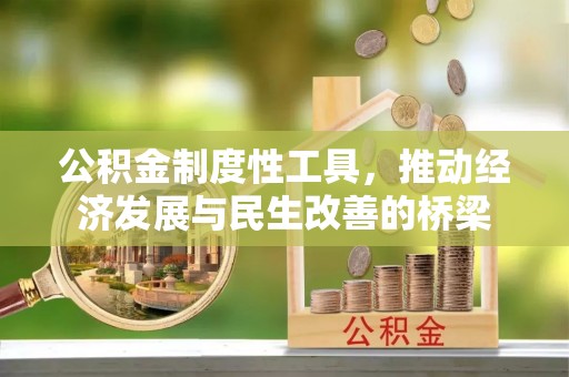 东西湖公积金制度性工具，推动经济发展与民生改善的桥梁