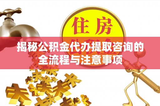 东西湖揭秘公积金代办提取咨询的全流程与注意事项