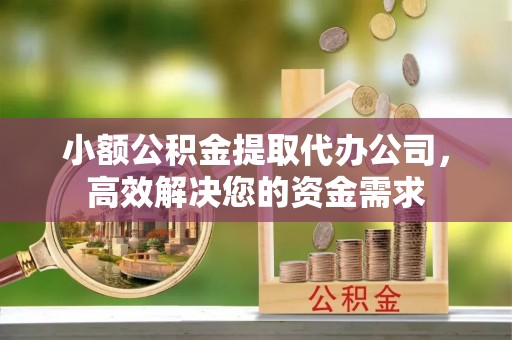 东西湖小额公积金提取代办公司，高效解决您的资金需求