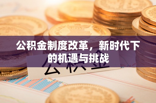 东西湖公积金制度改革，新时代下的机遇与挑战