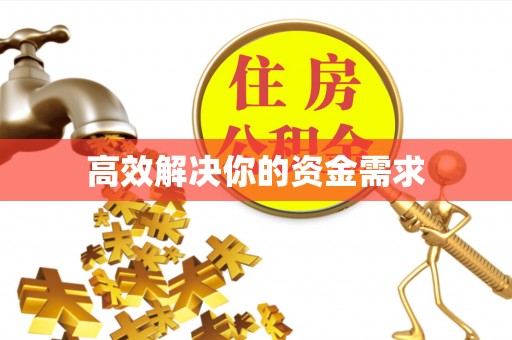 东西湖高效解决你的资金需求