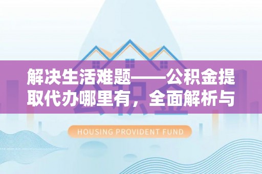 东西湖解决生活难题——公积金提取代办哪里有，全面解析与服务推荐