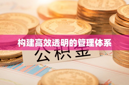 东西湖构建高效透明的管理体系