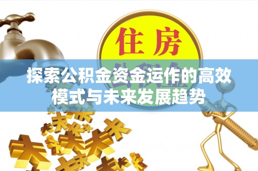 东西湖探索公积金资金运作的高效模式与未来发展趋势