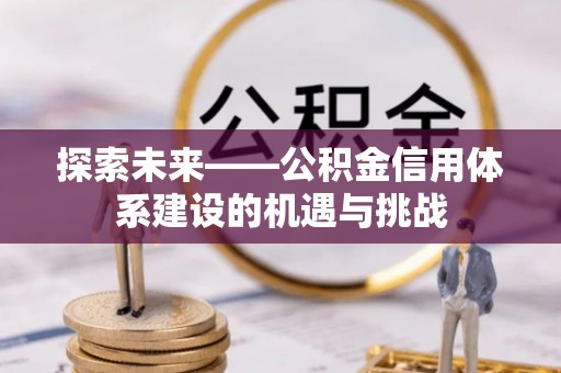 东西湖探索未来——公积金信用体系建设的机遇与挑战