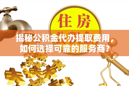东西湖揭秘公积金代办提取费用，如何选择可靠的服务商？