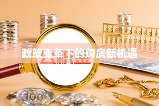东西湖政策变革下的购房新机遇