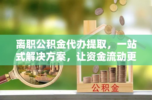 东西湖离职公积金代办提取，一站式解决方案，让资金流动更便捷