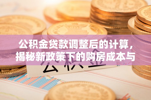 东西湖公积金贷款调整后的计算，揭秘新政策下的购房成本与规划