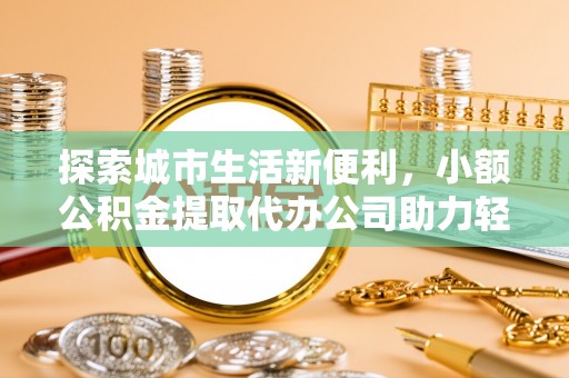 东西湖探索城市生活新便利，小额公积金提取代办公司助力轻松理财