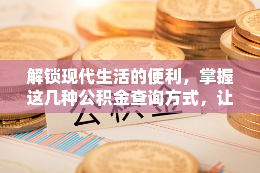 东西湖解锁现代生活的便利，掌握这几种公积金查询方式，让理财更轻松