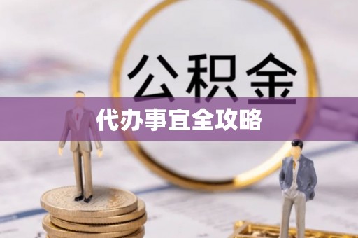 东西湖代办事宜全攻略