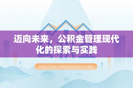东西湖迈向未来，公积金管理现代化的探索与实践