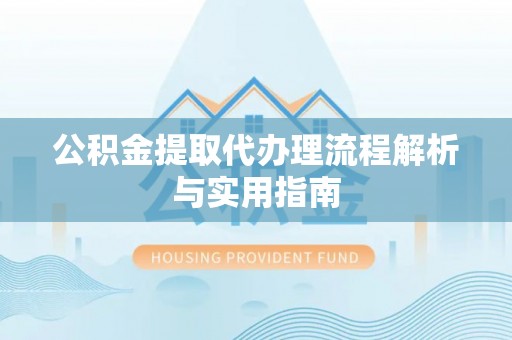 东西湖公积金提取代办理流程解析与实用指南