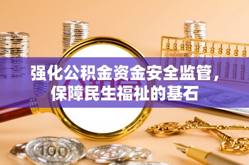 东西湖强化公积金资金安全监管，保障民生福祉的基石